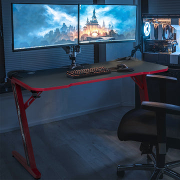 Homall Gaming Desk 44” Gaming Table Z Shape Gamer WorkStation